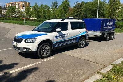 Škoda Yeti 2.0 TDI 4x4 + přívěs Agados VZ27<br /> Druh výcviku: B96 a VE